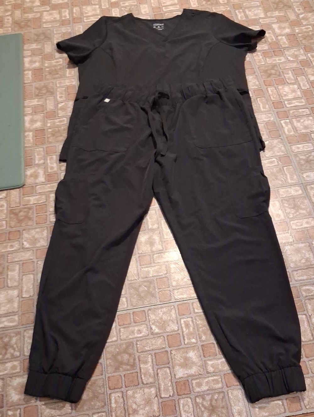 Hanes Black Utility Scrubs Medical Scrubs Size Xlarge